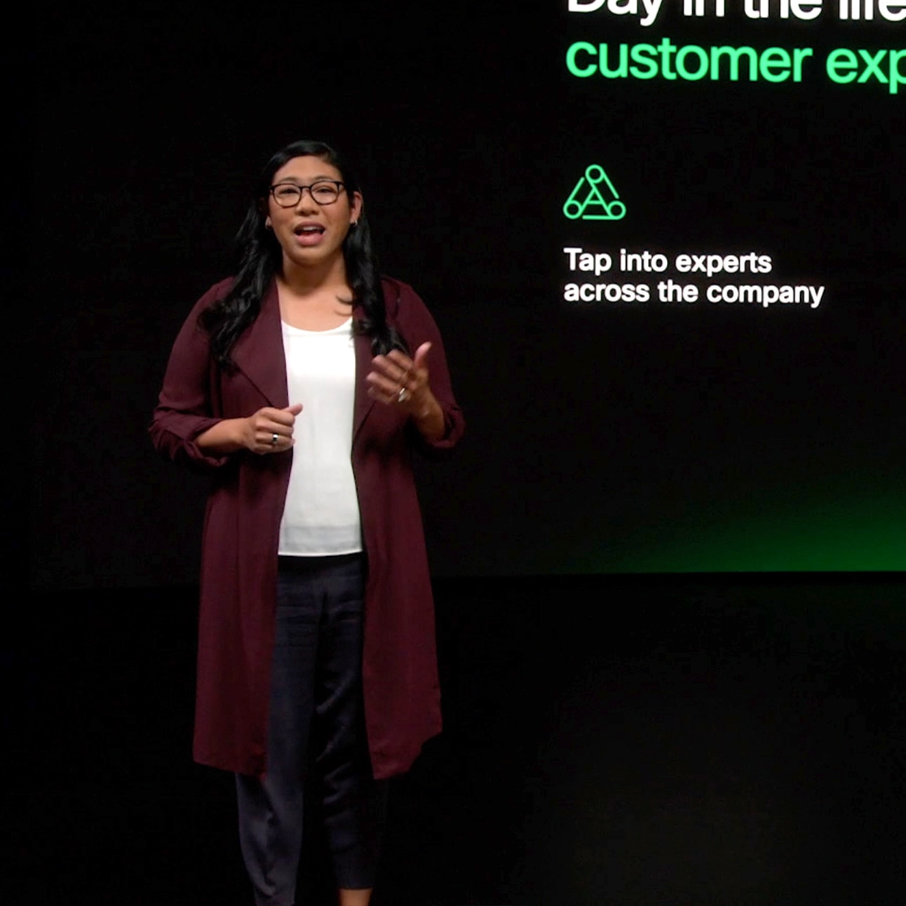 Cisco's Lorrissa Horton presents onstage at WebexOne 2022.